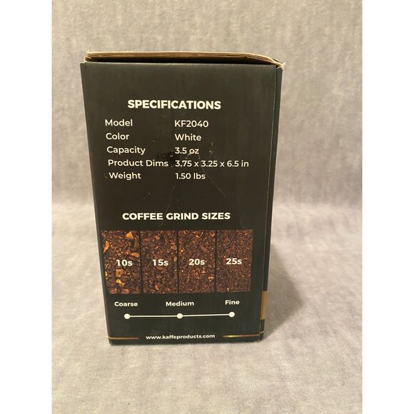 Kaffe Coffee Grinder Electric Stainless Steel‎ Blade White Grinds 3 Sizes NEW - Picture 2 of 4